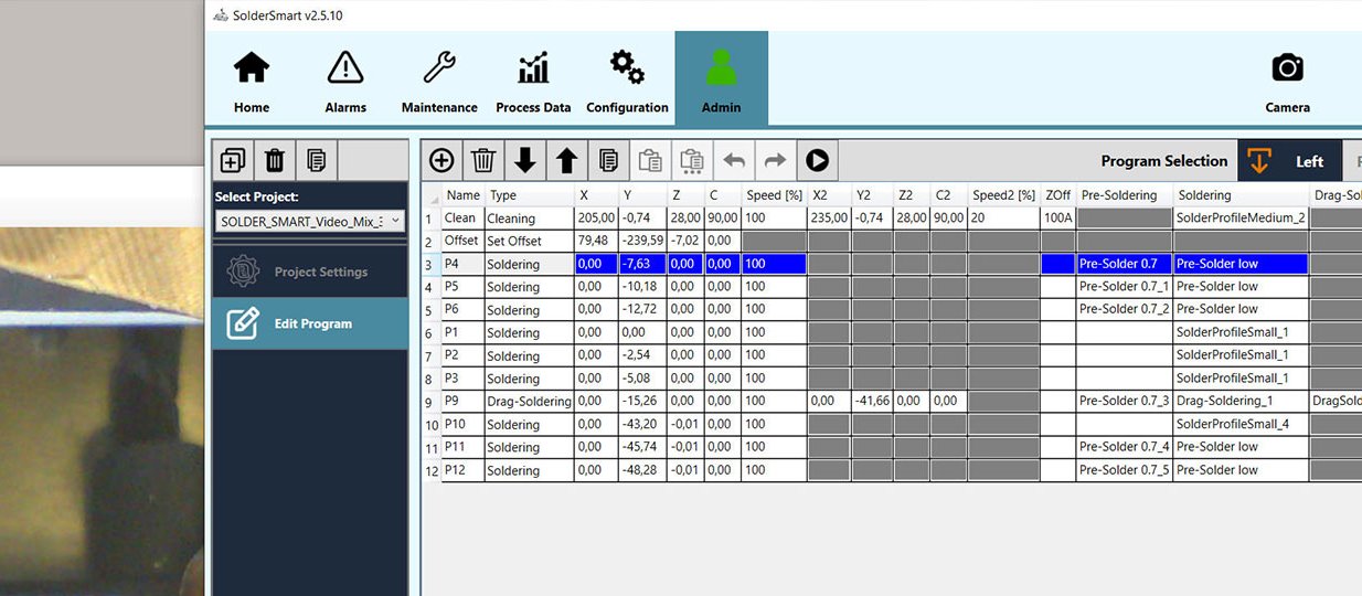 Ersa Soldering Robot SR 500: Simple and intuitive programming of the axis system